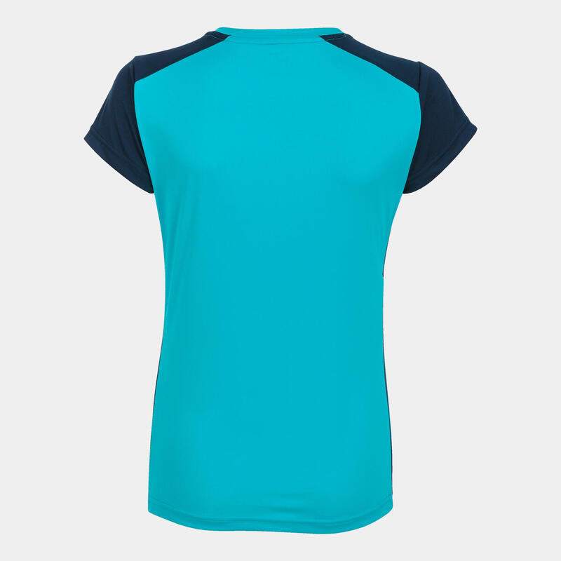 Maillot manches courtes Fille Joma Record ii turquoise fluo bleu marine