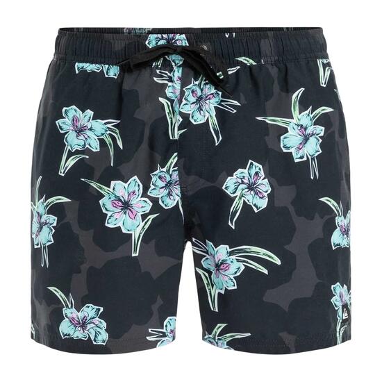 Short De Bain Motif/style Floral Homme (Noir)