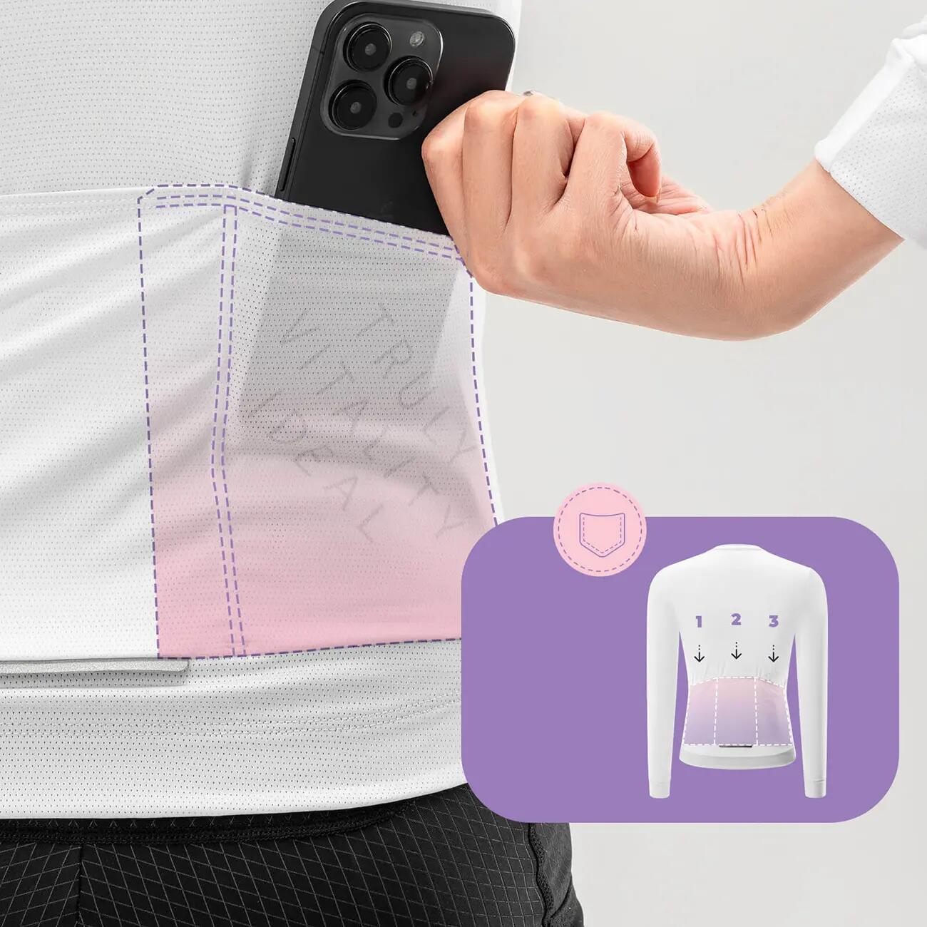 Maglia da ciclismo con cerniera 4/6