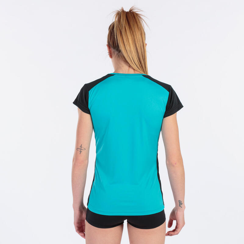 Maillot manches courtes Fille Joma Record ii turquoise noir