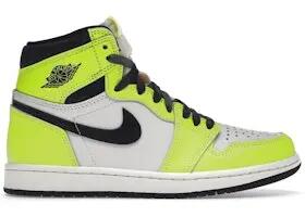 Schuhe - high-top - air jordan 1 visionaire - volt/black/sail 3/4