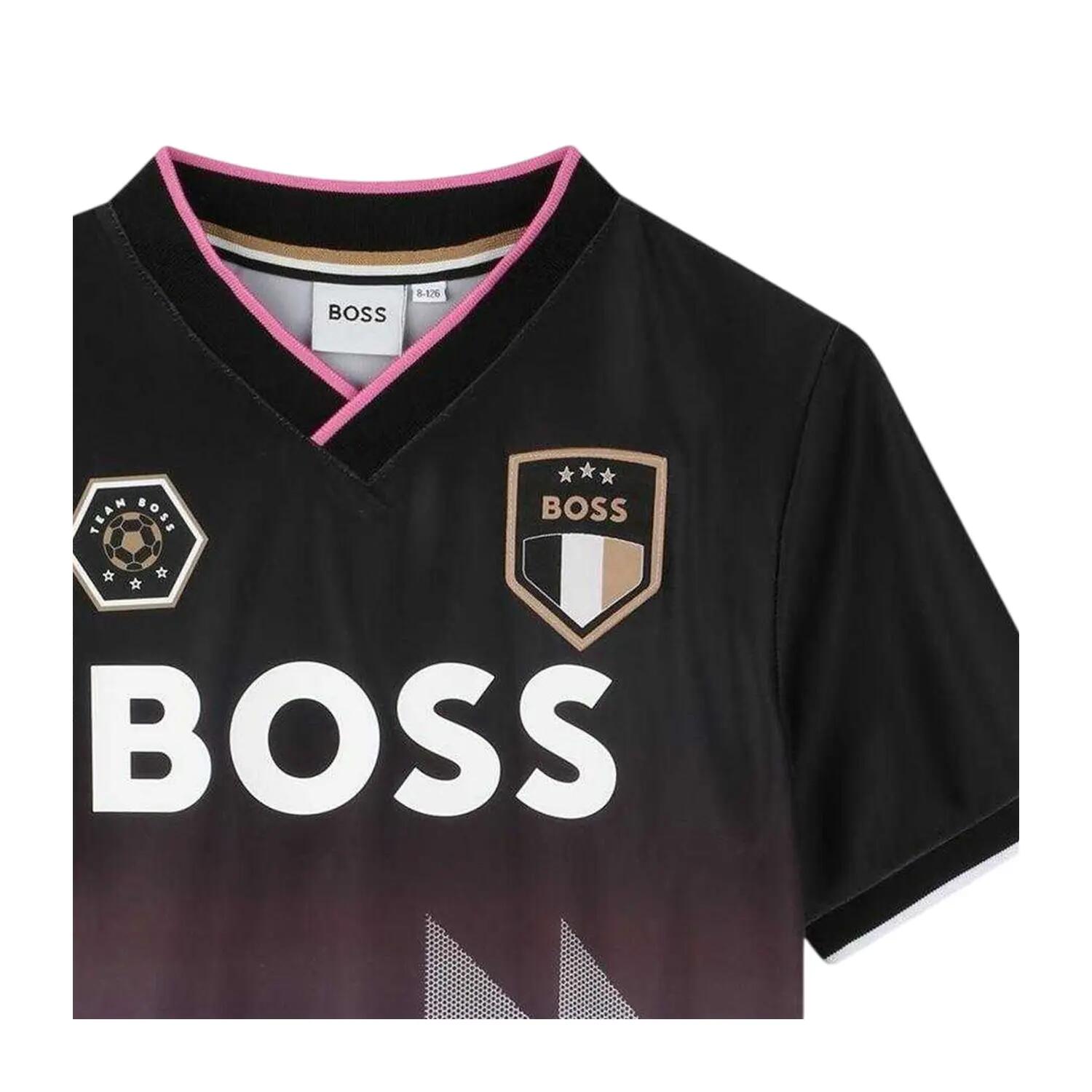 Maglia Stampa Gradiente Bambini Boss Nero 3/3