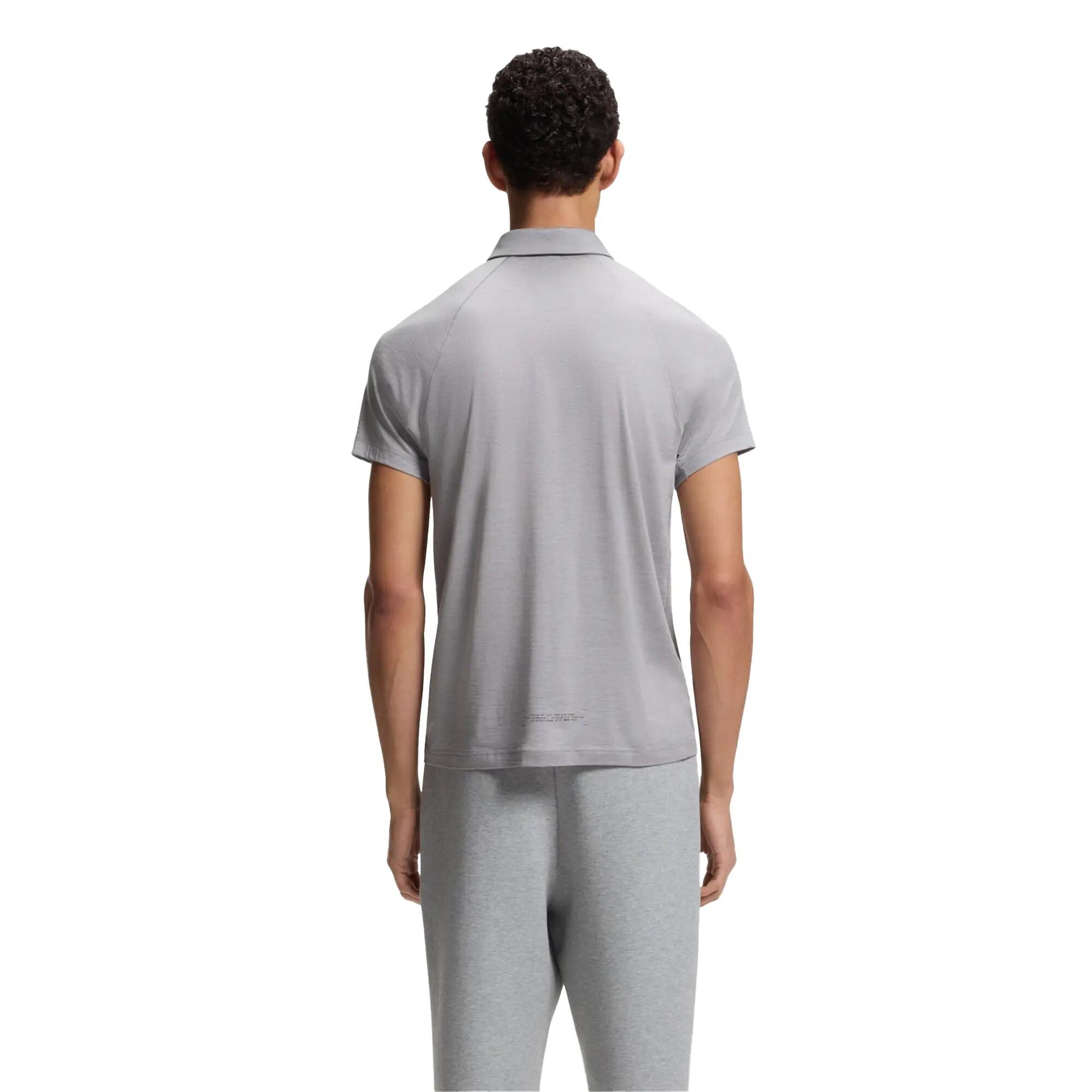 Mens Performance Slim Polo Shirt (Grey) 3/4