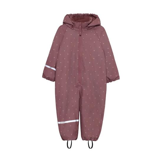 Combinaison de pluie doublée rose marron