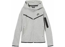 Veste à capuche - enfant - tech fleece - gris foncé/noir 3/3