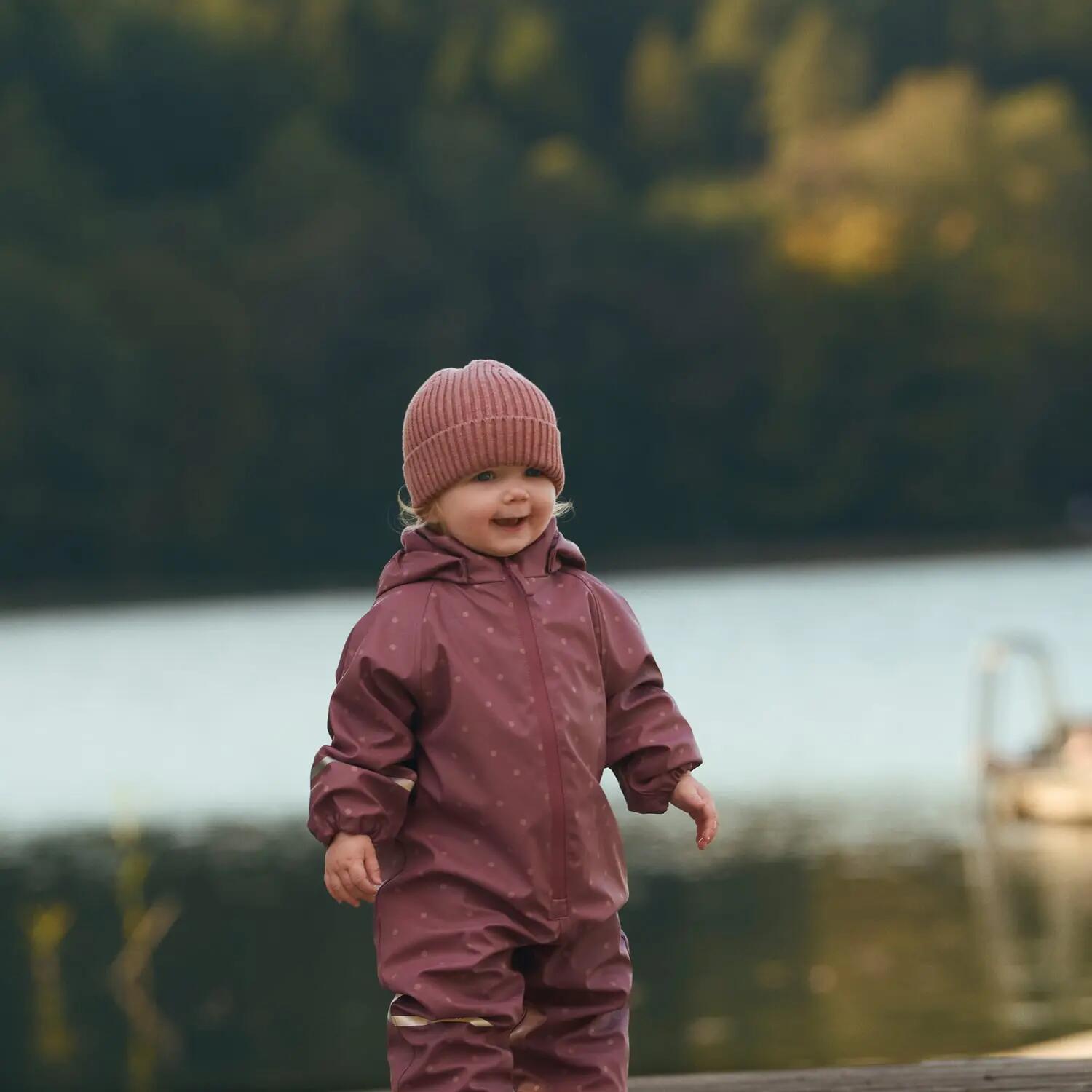 gefütterter Regenoverall Rose Brown 5/5