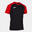 Camiseta manga corta rugby Hombre Joma Teamwork negro rojo