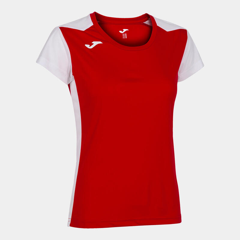 Maillot manches courtes Femme Joma Record ii rouge blanc