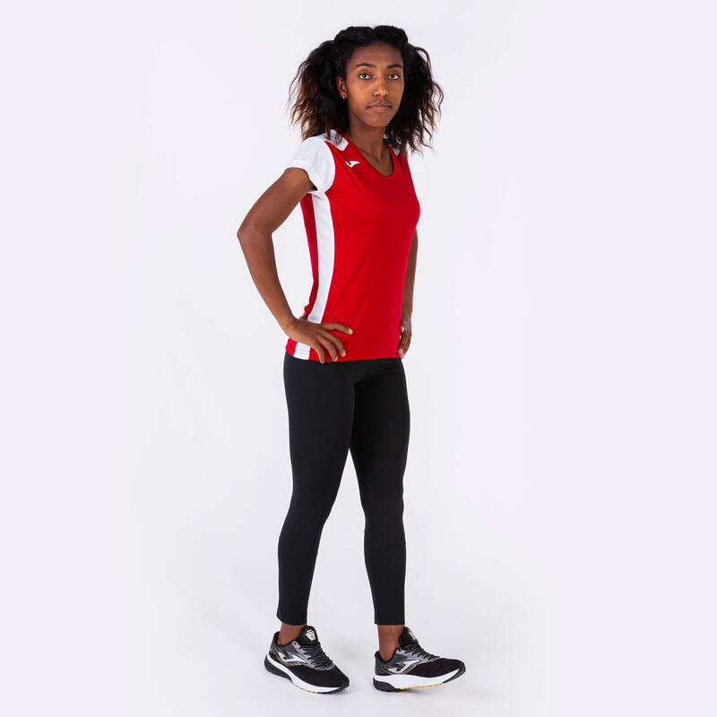 Maillot manches courtes Femme Joma Record ii rouge blanc