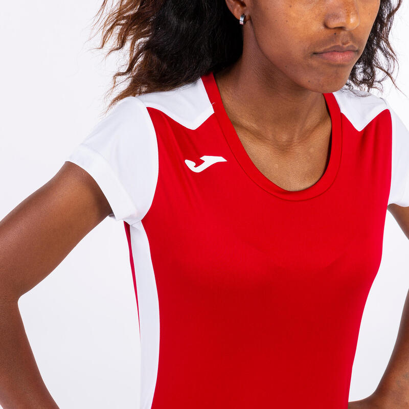 Maillot manches courtes Femme Joma Record ii rouge blanc