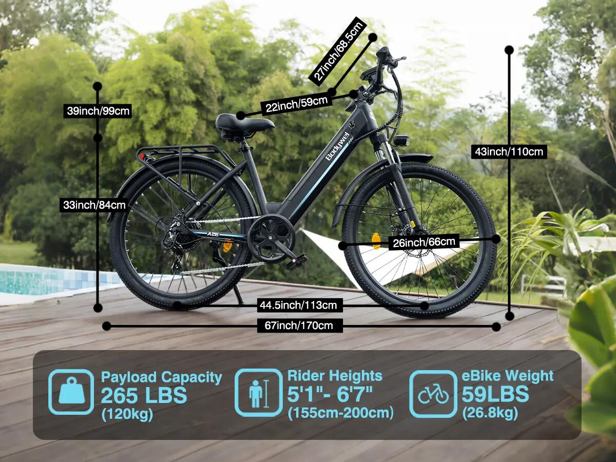 Elektryczny rower dla dorosłych Bodywel A26 250W silnik 36V 13,5Ah bateria 12/12