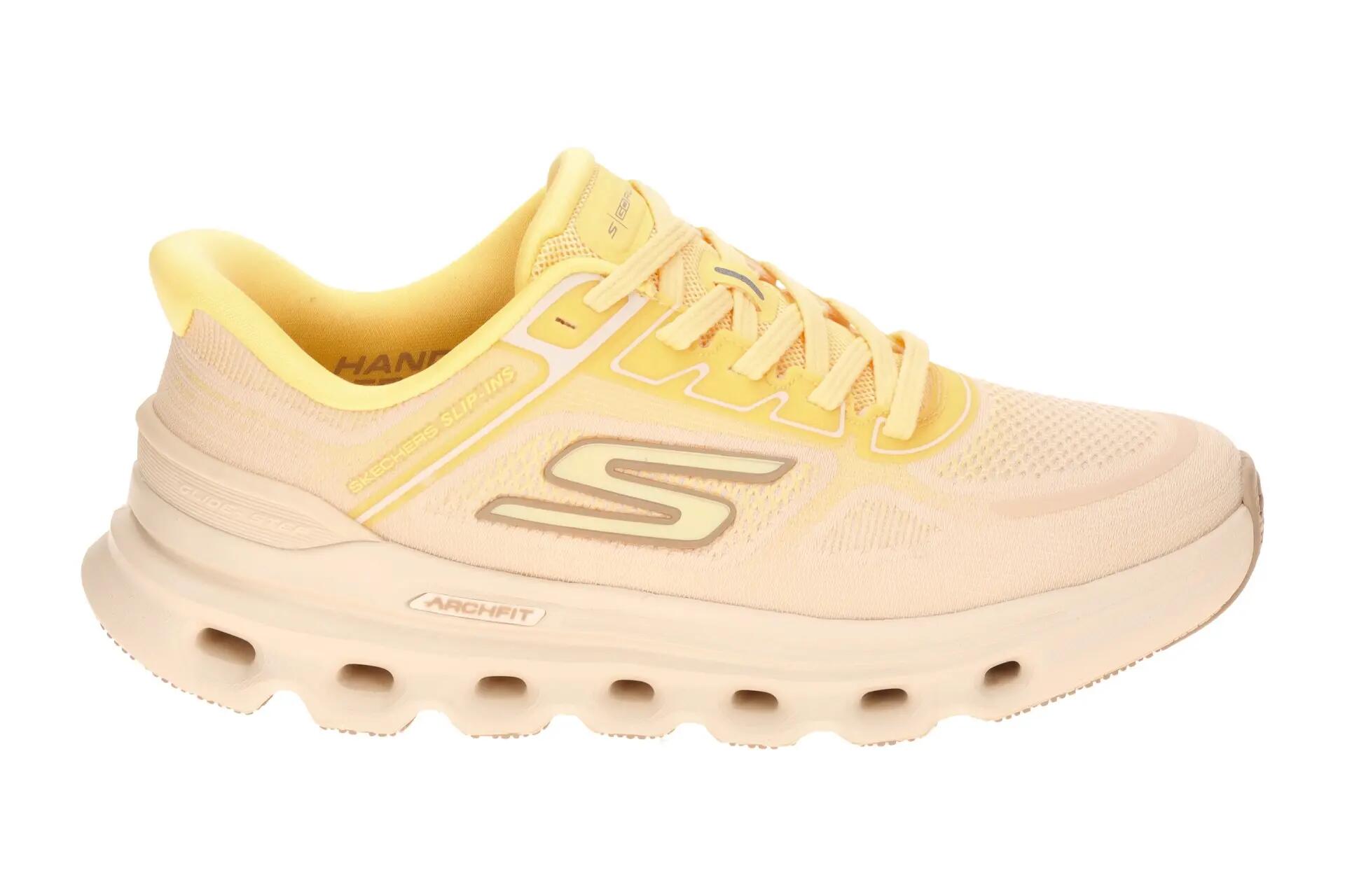 Skechers Go Run Glide Schuhe beige gelb Damen Sport Slip-Ins 129800 2/7