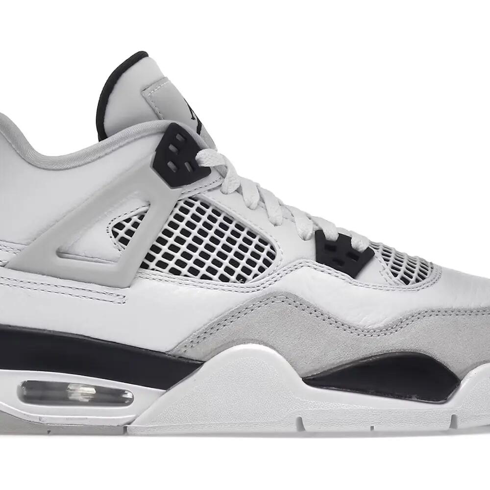 Jordan 4 Retro Military Black (GS) - Kids breathable walking sneakers
