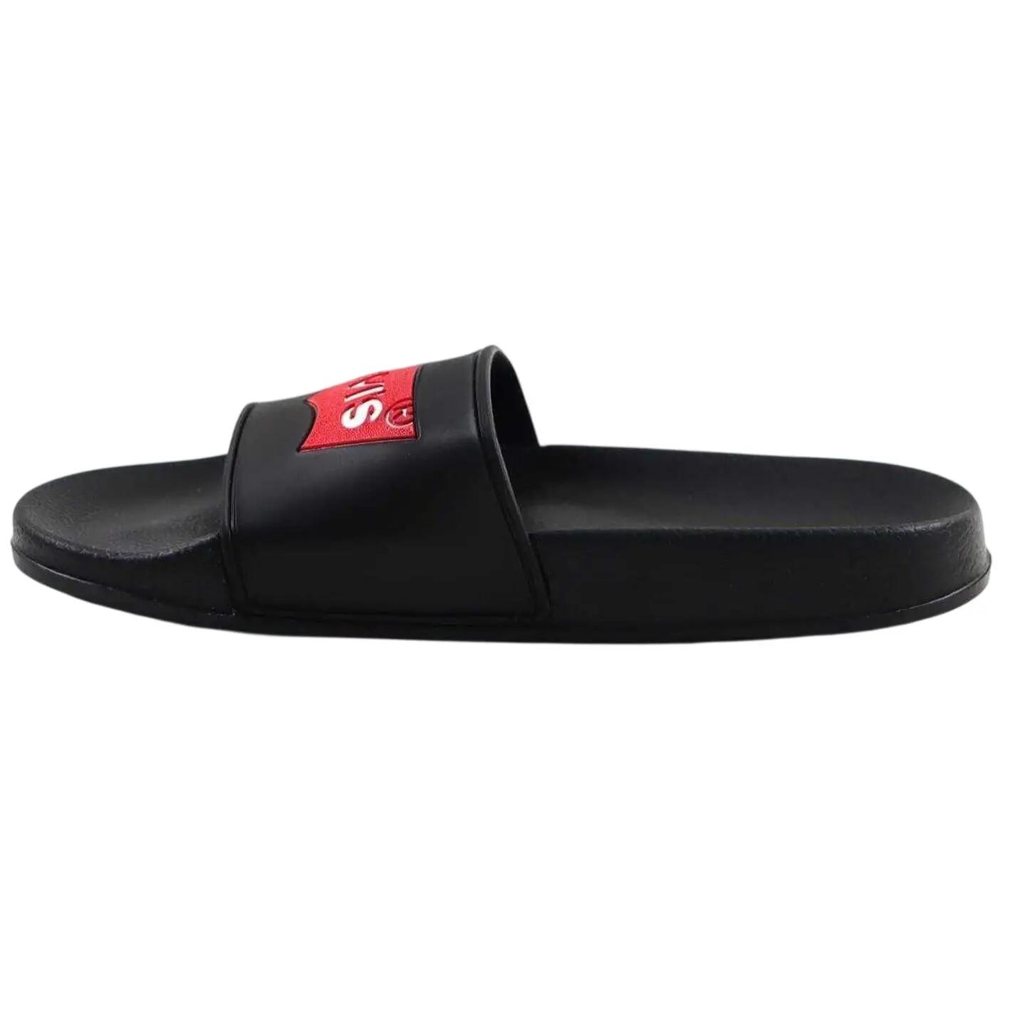 Sliders Logo Ali Di PipistrelloDonna Levis Nero 3/4