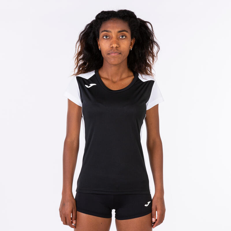 Maillot manches courtes Femme Joma Record ii noir blanc