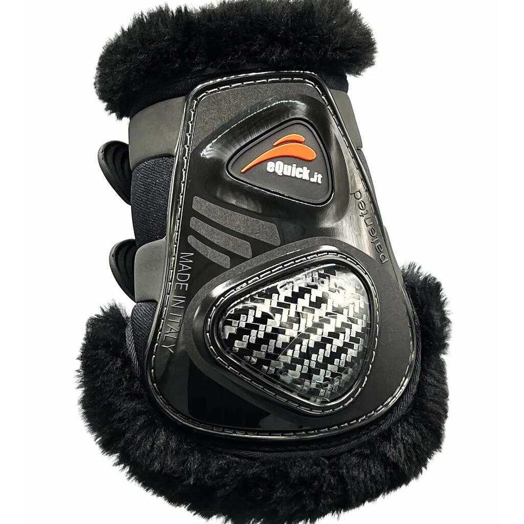 Fetlock Protectors with fur eQuick eCarbon Fluffy
