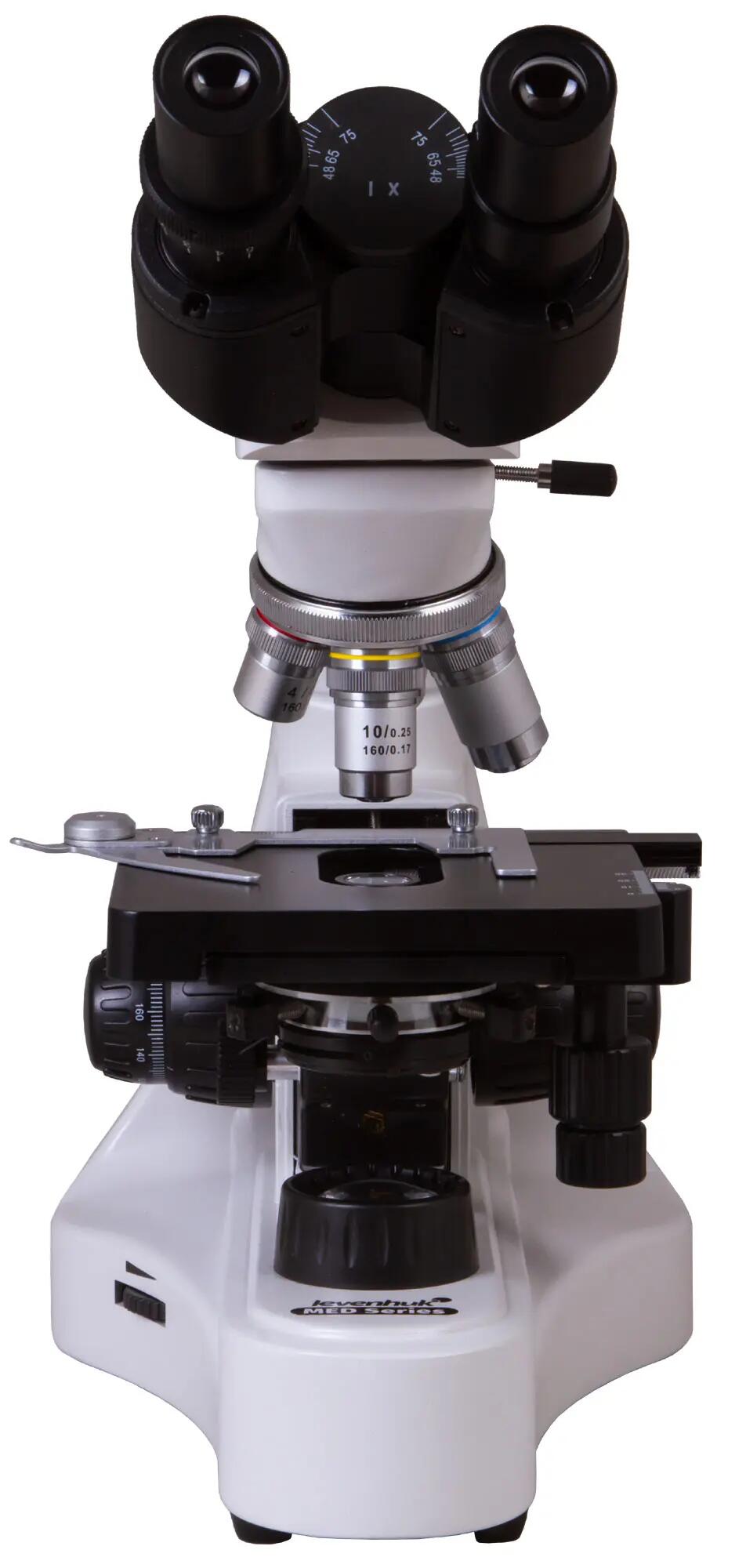 Microscopio binocular de laboratorio 40–1000x Levenhuk MED 10B - negro 4/6