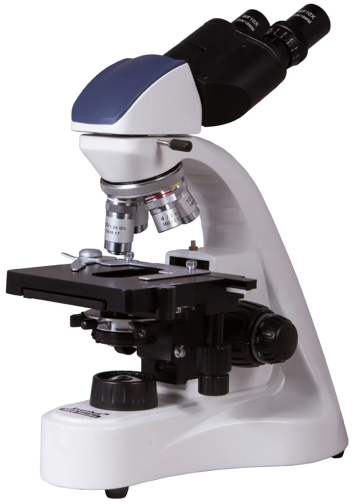 Microscopio binocular de laboratorio 40–1000x Levenhuk MED 10B - negro 3/6