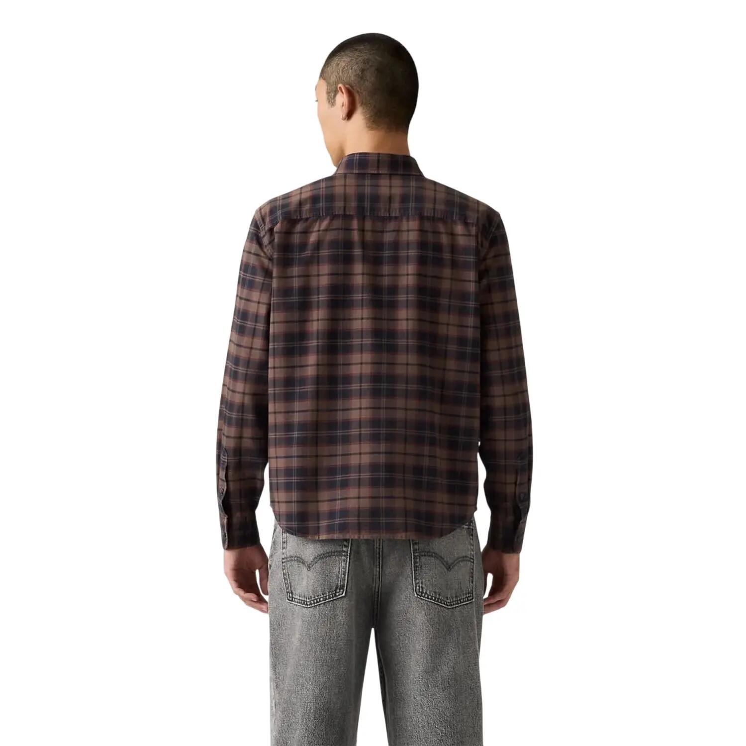 Authentic Camicia Button Down Vestibilità Rilassata Plaid Oxford Uomo Levis 3/4