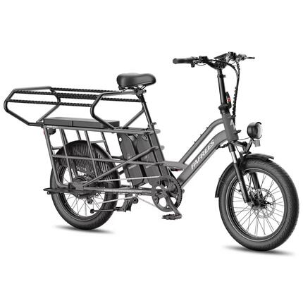 Vélo Cargo FF20 CUV Batteries 2x12Ah 140km Pneus Fat Siège Arrière 200kg