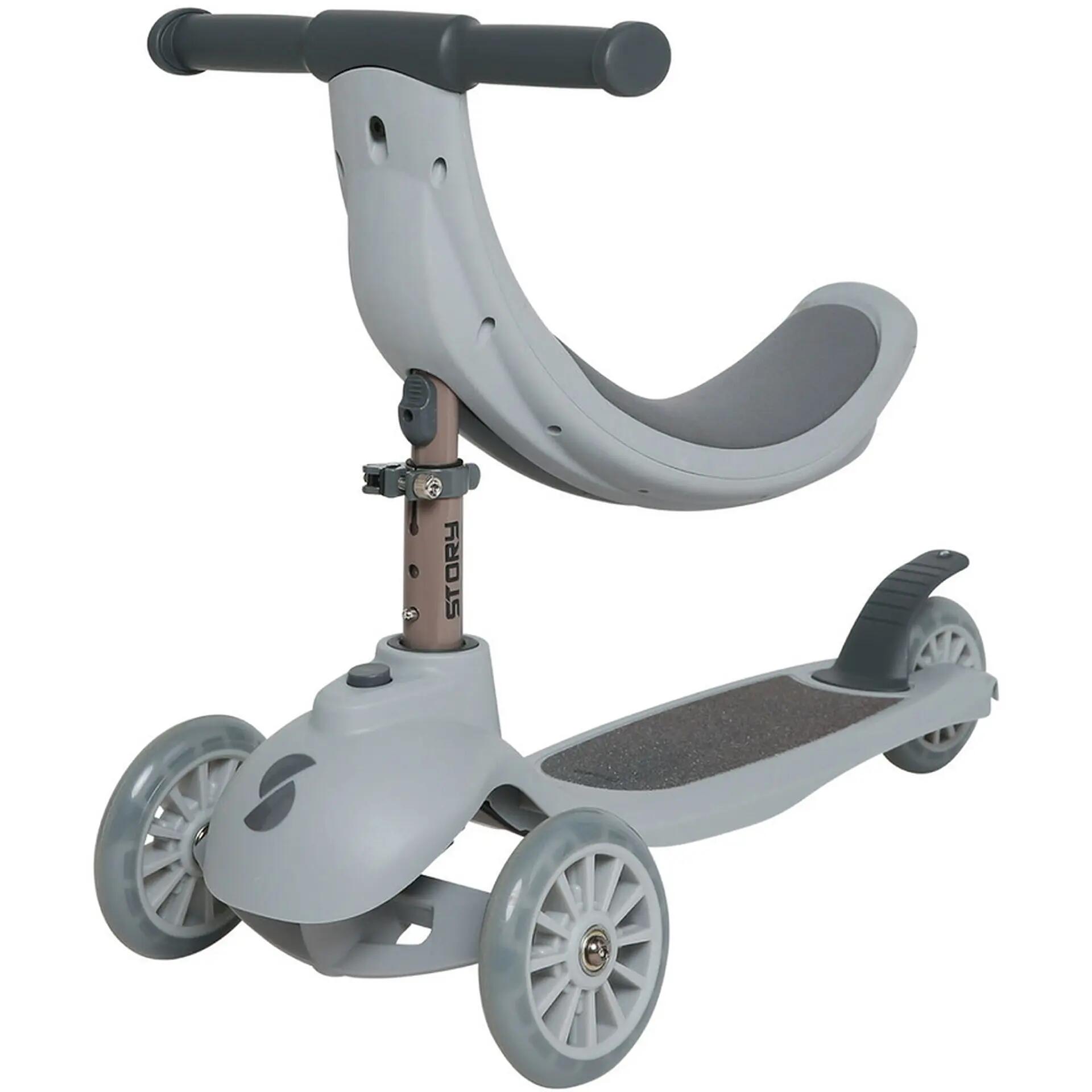 Trottinette 3 roues pour enfants Original 4 en 1 LED, grise 4/4