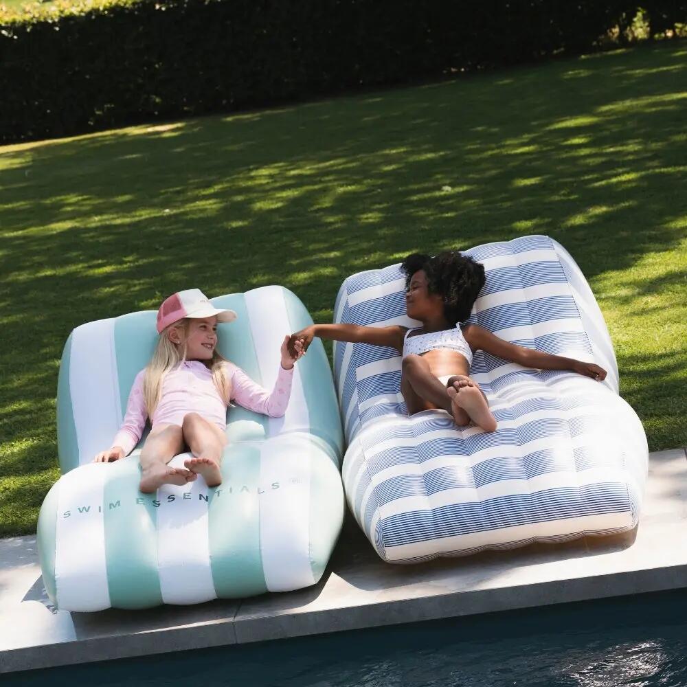 Matelas lounge premium - Bleu/Blanc - Monaco 4/6