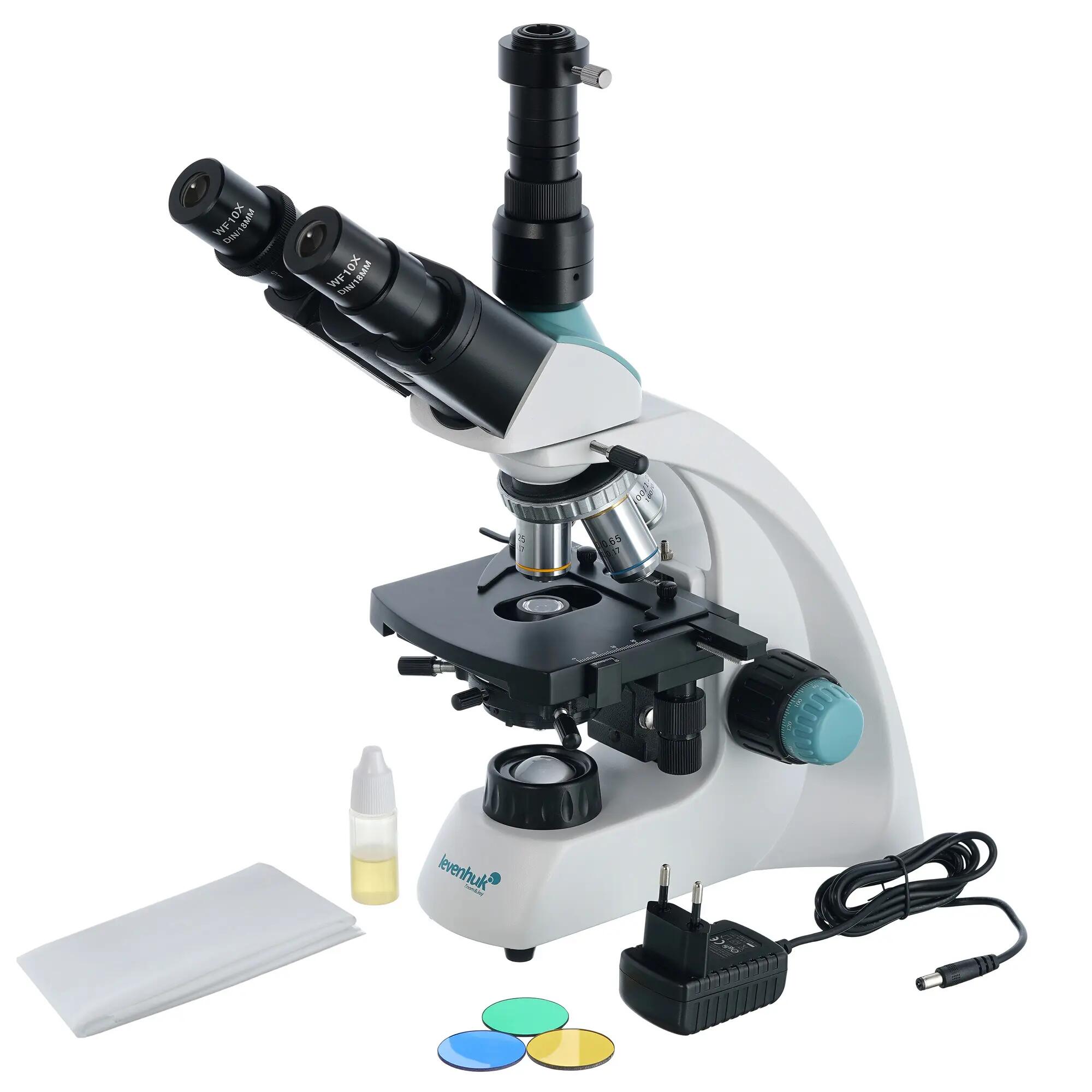 Microscopio trinoculare - laboratorio - Levenhuk 400T - nero 2/6
