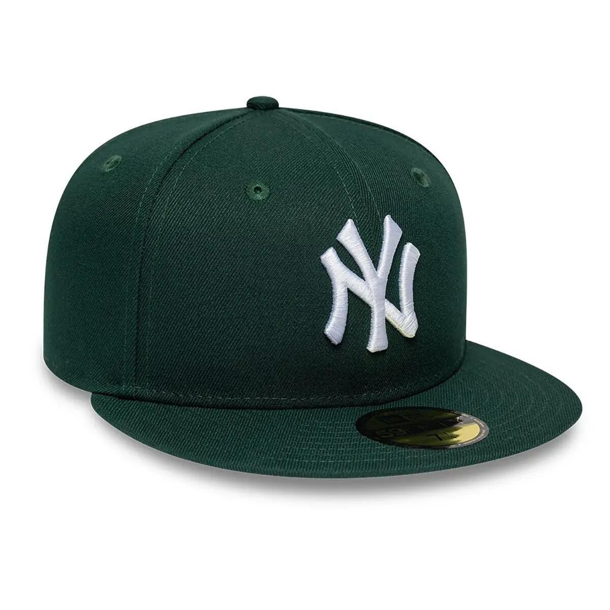 New Era 59FIFTY Cap MLB League Essential New York Yankees dunkelgrün 3/5