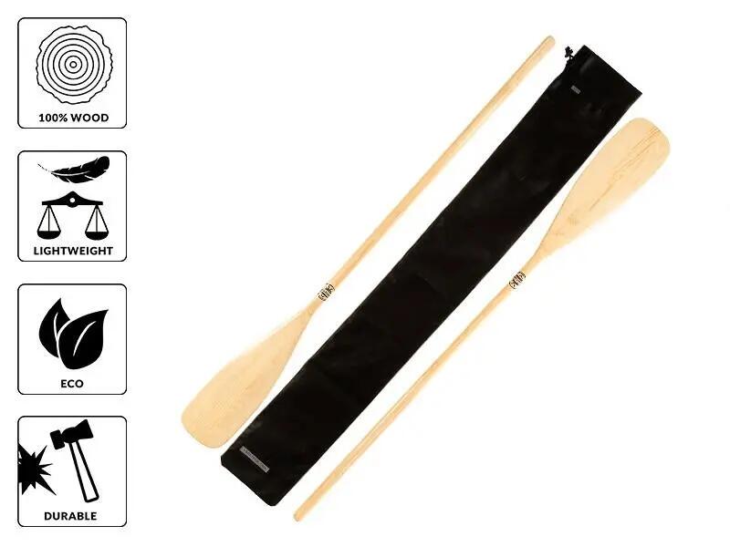 Wiosło pontonowe drewniane John Paddle + pokrowiec Paddle Sleeve (2 sztuki)