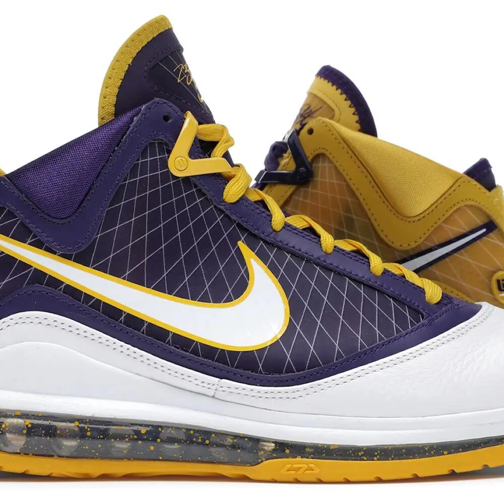 Kinder - Basketballschuhe - Nike LeBron 7 - Court Purple/White-Amarillo