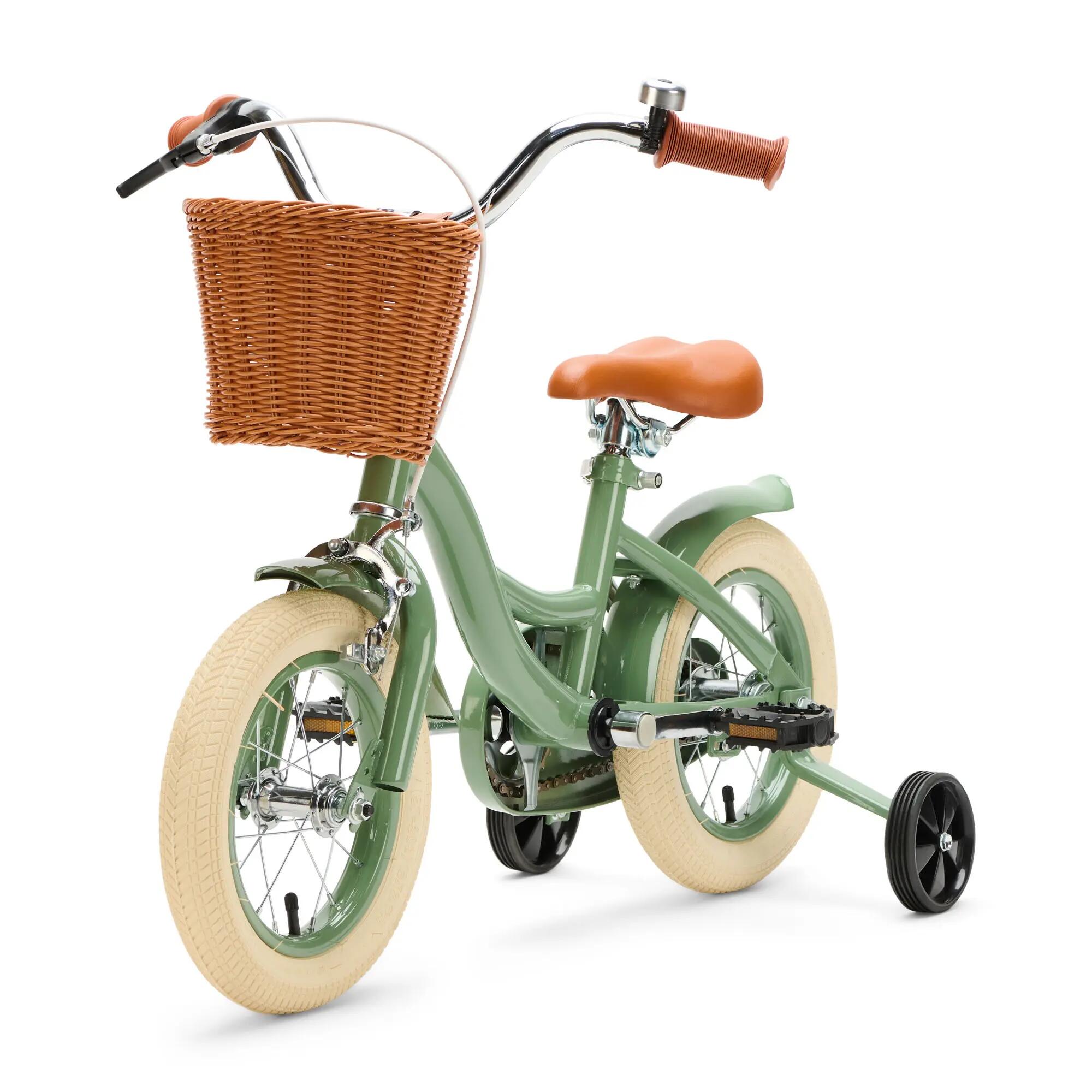 Generation Blanco 12 Pouces Vert Olive – Vélo Enfant avec Panier 2/4