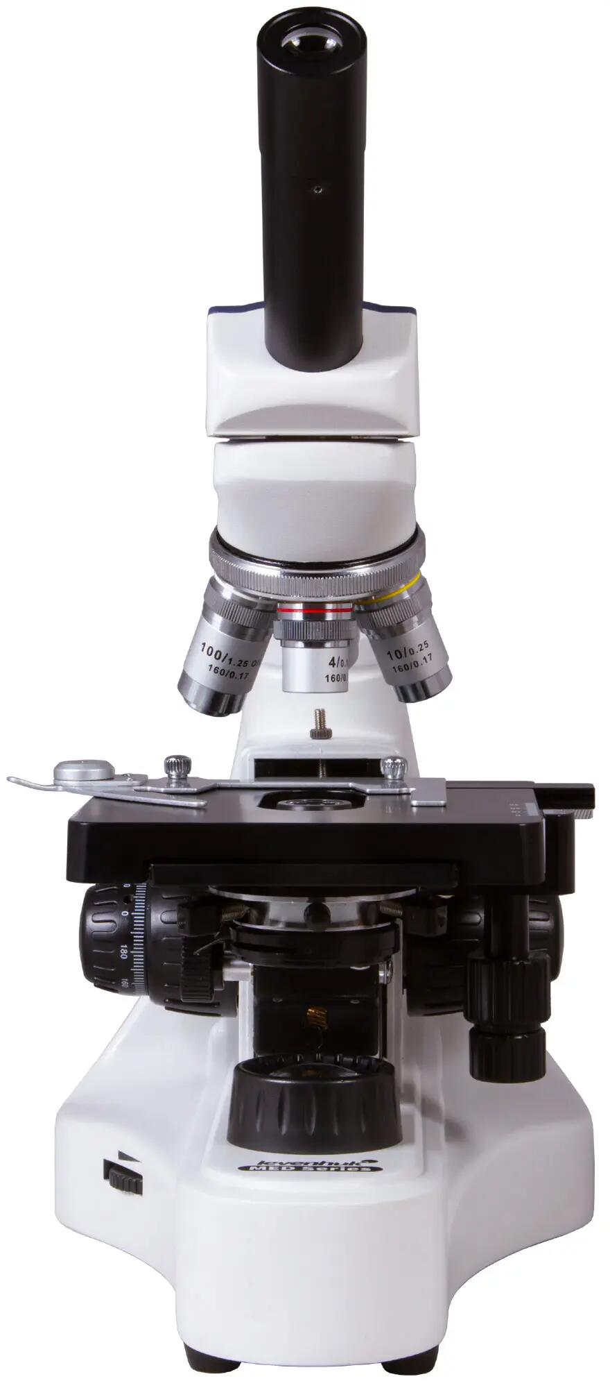 Microscopio monoculare da laboratorio - 40–1000x - Levenhuk MED 10M - Nero 4/6
