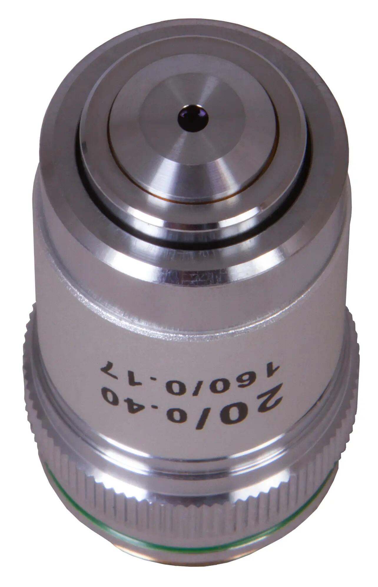 Obiettivo 20x - Microscopio - Achromatico - Metallo e vetro - Nero/argento 4/4