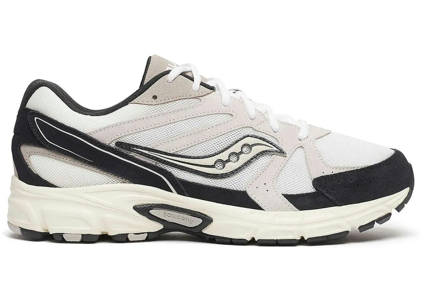 Saucony Grid Ride Millennium Suede White Black 2/3