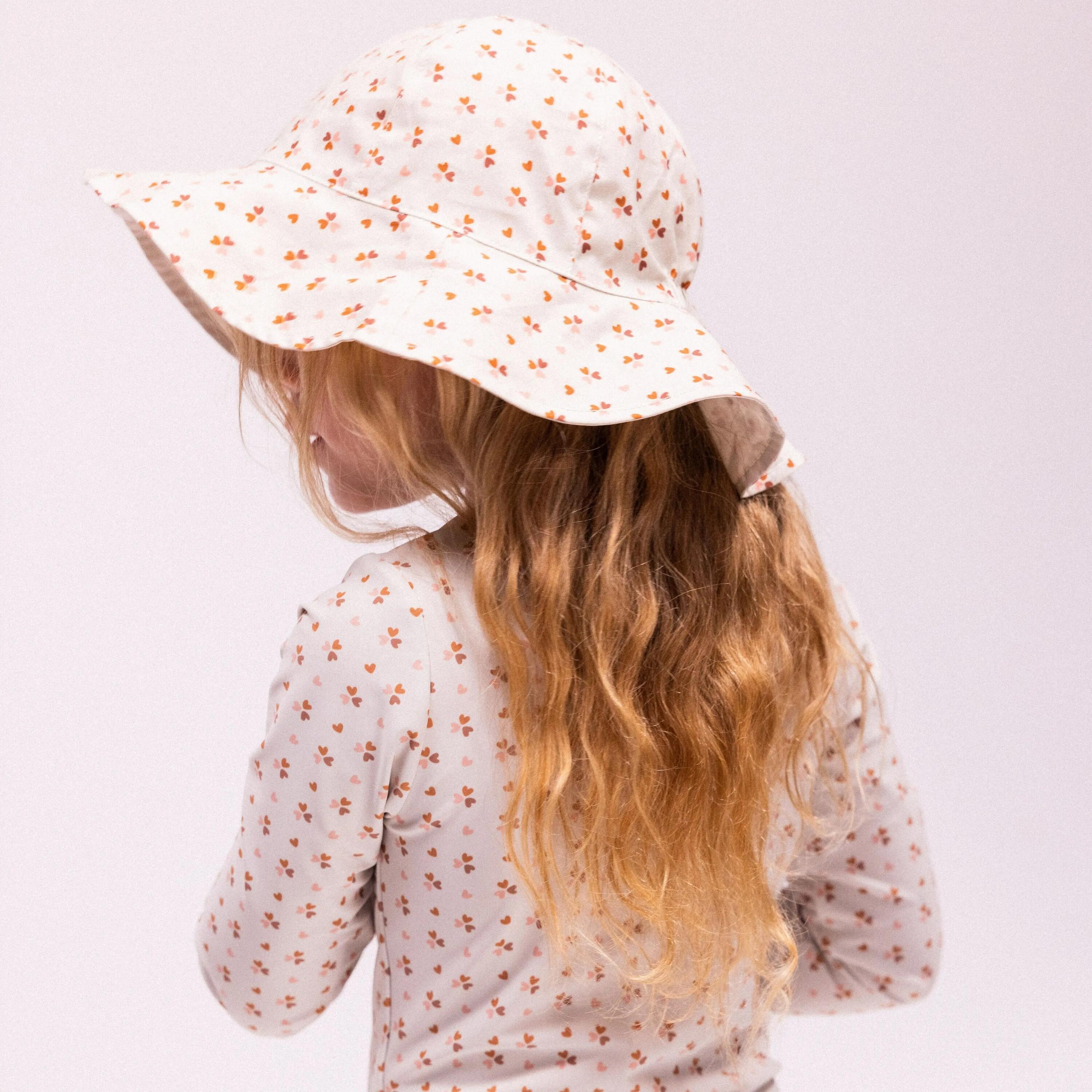 Sombrero De Playa - Beige - Cozy Hearts - 1/2 Años 4/5