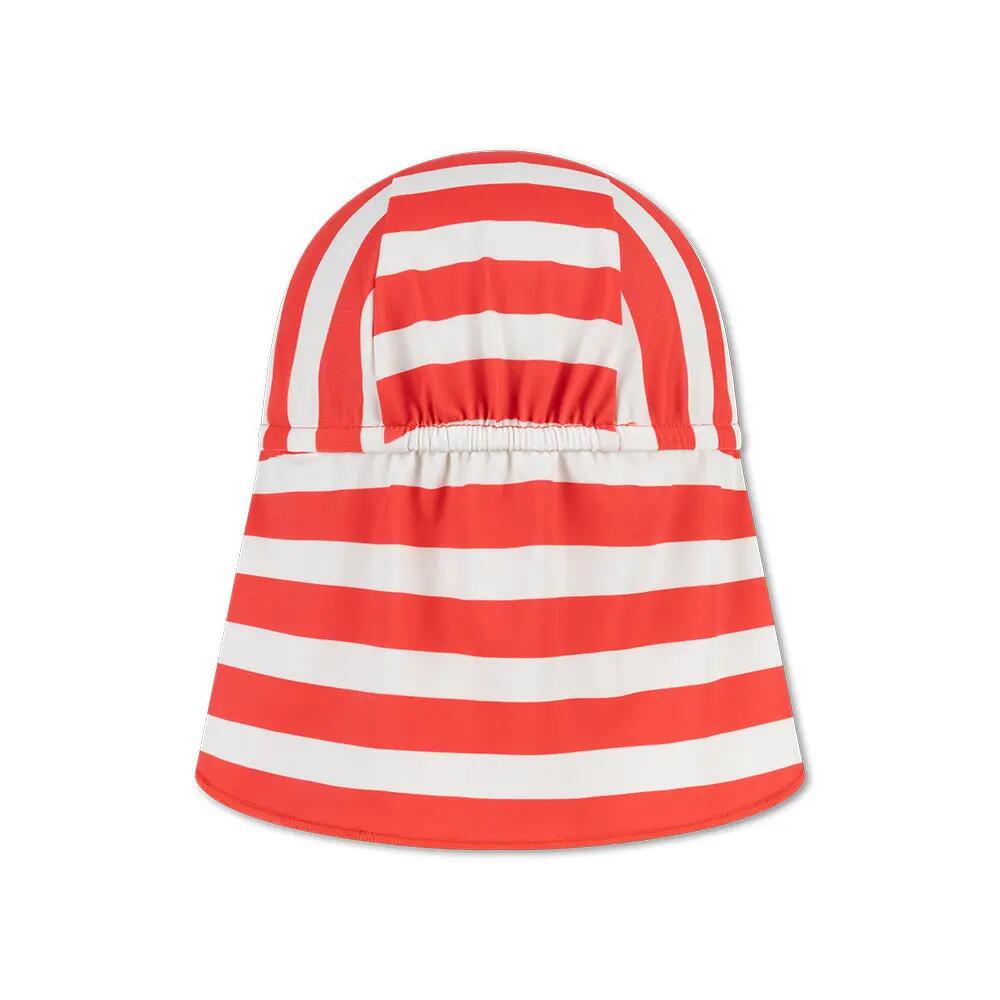 Gorra Con Protección UV - Beige/Rojo - Con Rayas - 1/2 Años 2/2