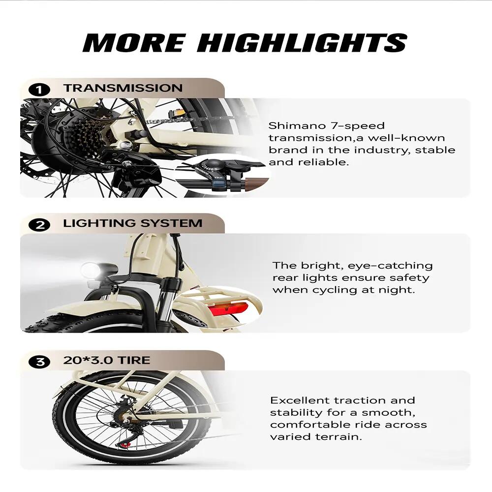Bicicleta elétrica ONESPORT OT16 Pro, bateria 48V 17Ah, pneus 20 polegadas 9/10