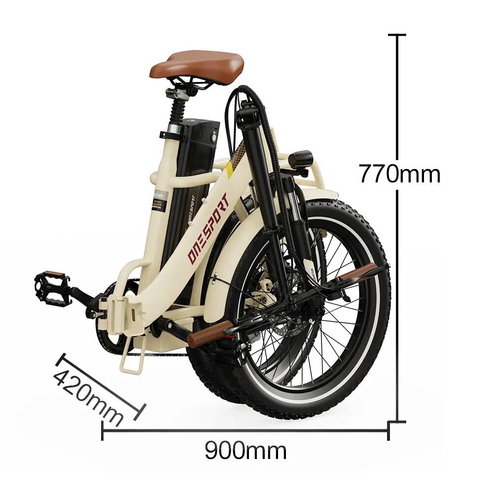 Bicicleta elétrica ONESPORT OT16 Pro, bateria 48V 17Ah, pneus 20 polegadas 10/10