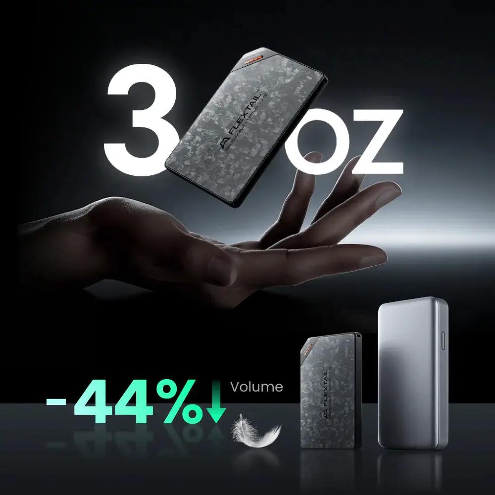 Zero Power 5000C 5000mAh Powerbank, Carbonfaser, Grau 7/13