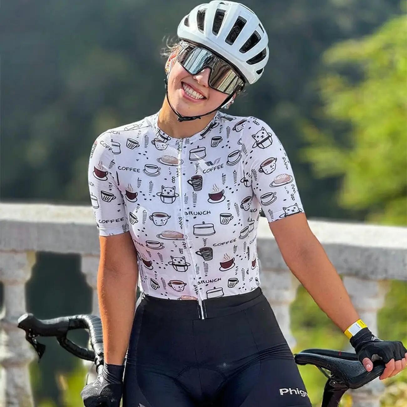 Maglia da ciclismo con cerniera 3/7