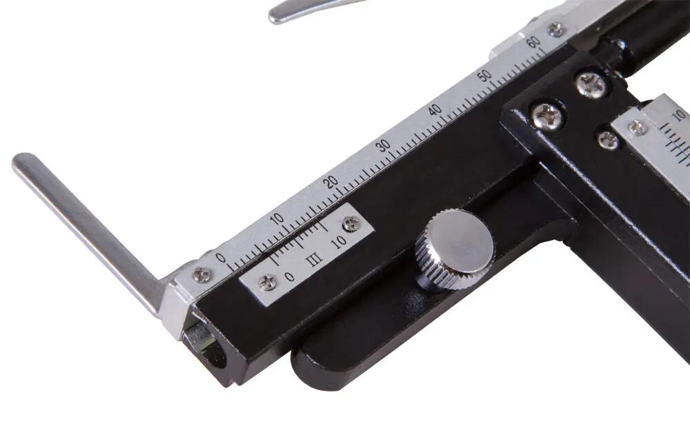 Carrello meccanico per microscopio MS3 - nonio - nero 6/6