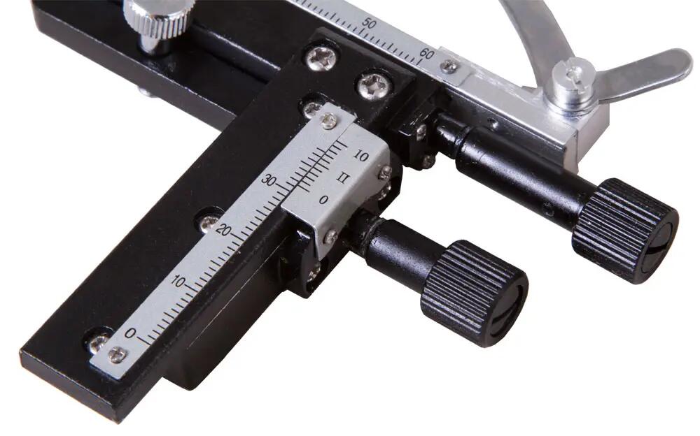 Carrello meccanico per microscopio MS3 - nonio - nero 5/6