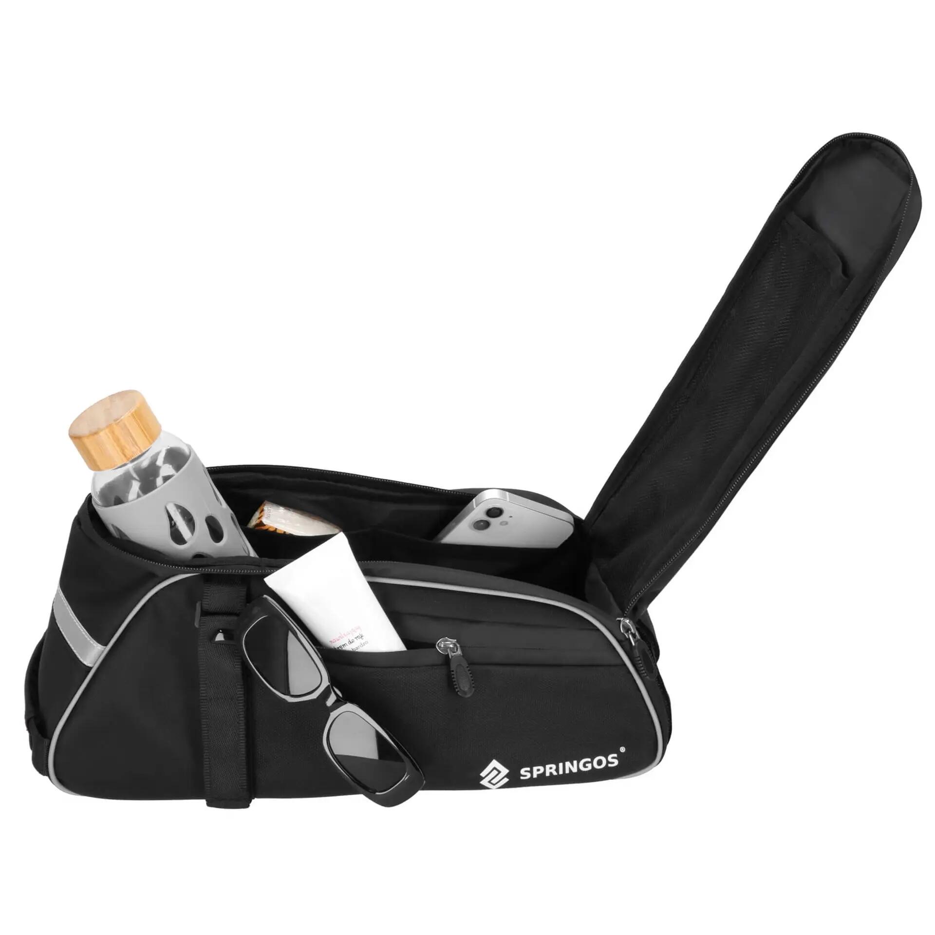 Sakwa rowerowa na bagażnik, torba, organizer rowerowy czarny 3/7