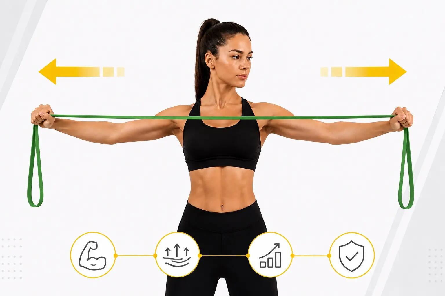 Guma do podciągania UNDERFIT Power Band Zielona 25-57 kg 4/7