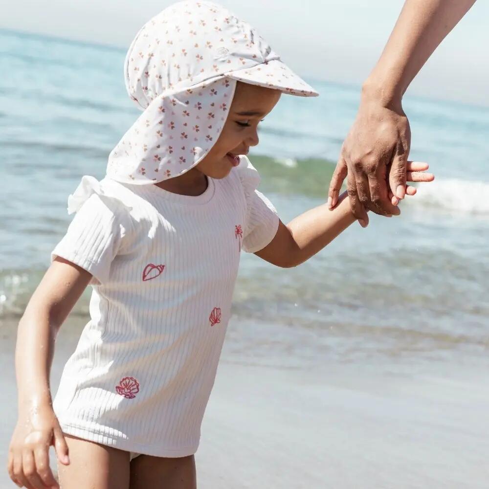 Swim Essentials Cappellino UV, Old Pink, Cozy Hearts, 2/4 anni 2/3