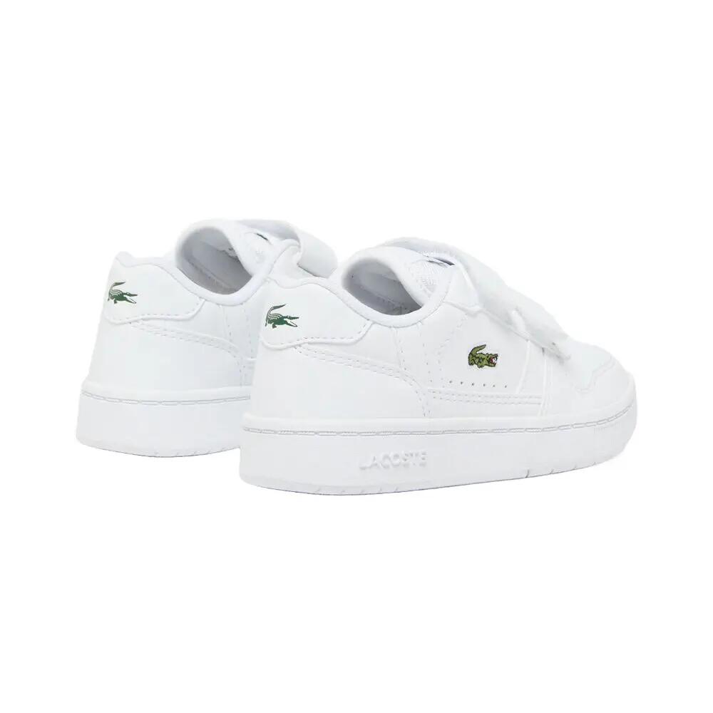 Zapatillas Blancas Lacoste T-Clip Set bebé White con Velcro 4/5
