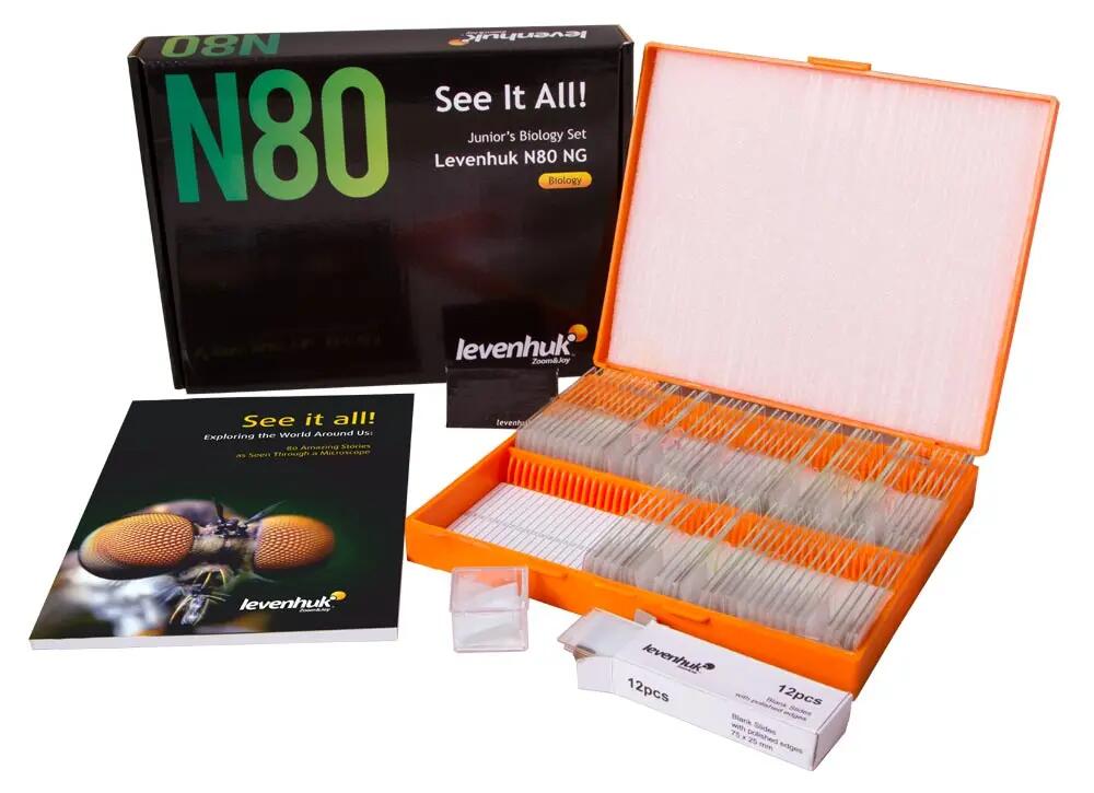 Juego de portaobjetos preparados Levenhuk N80 NG "Verlo todo" 2/6