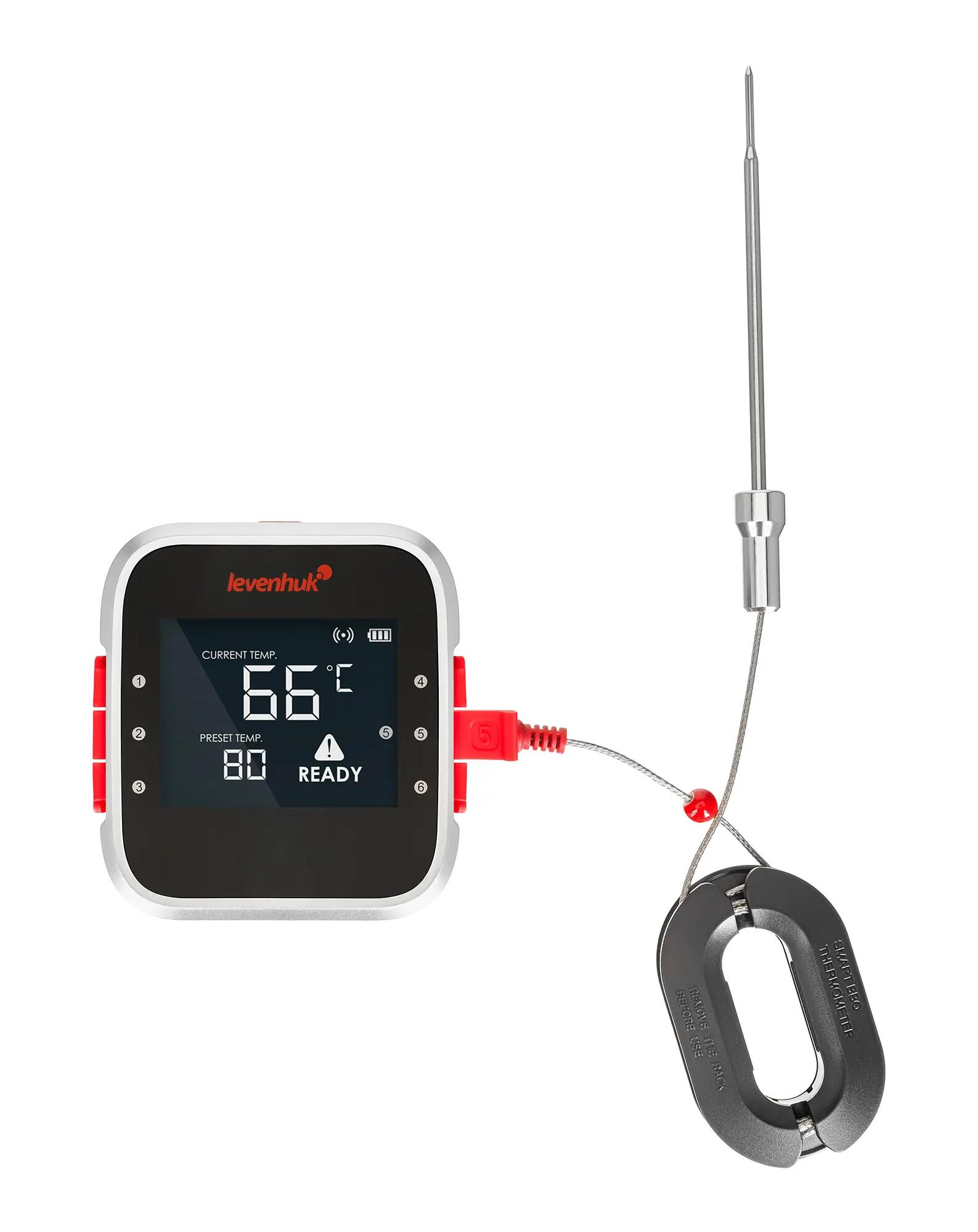 Termometro da cucina - Bluetooth - 3 sonde in acciaio - Wezzer Grill BT20 - Nero 5/6