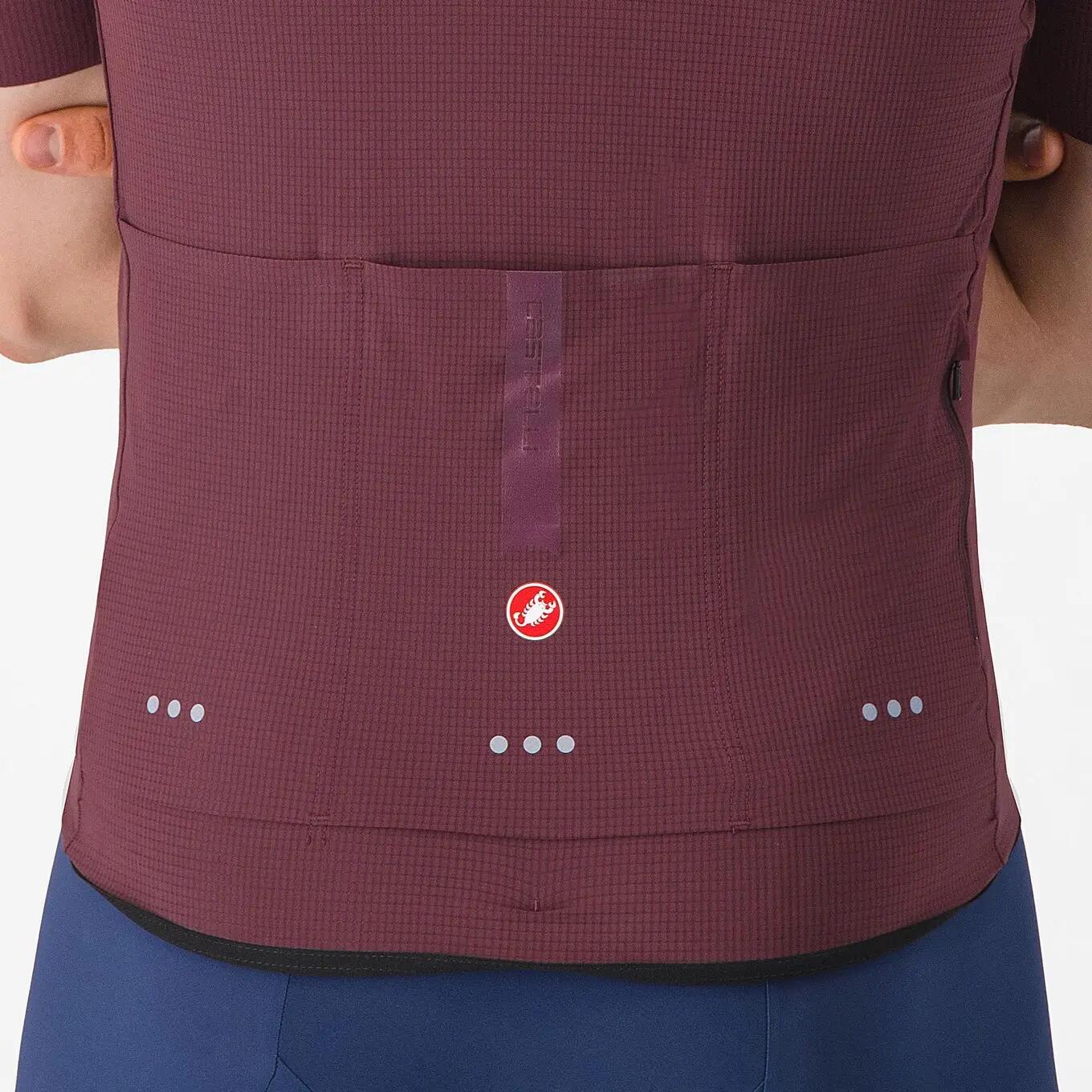 Maillot Manches Courtes Castelli Premio Evo Bordeaux 5/7