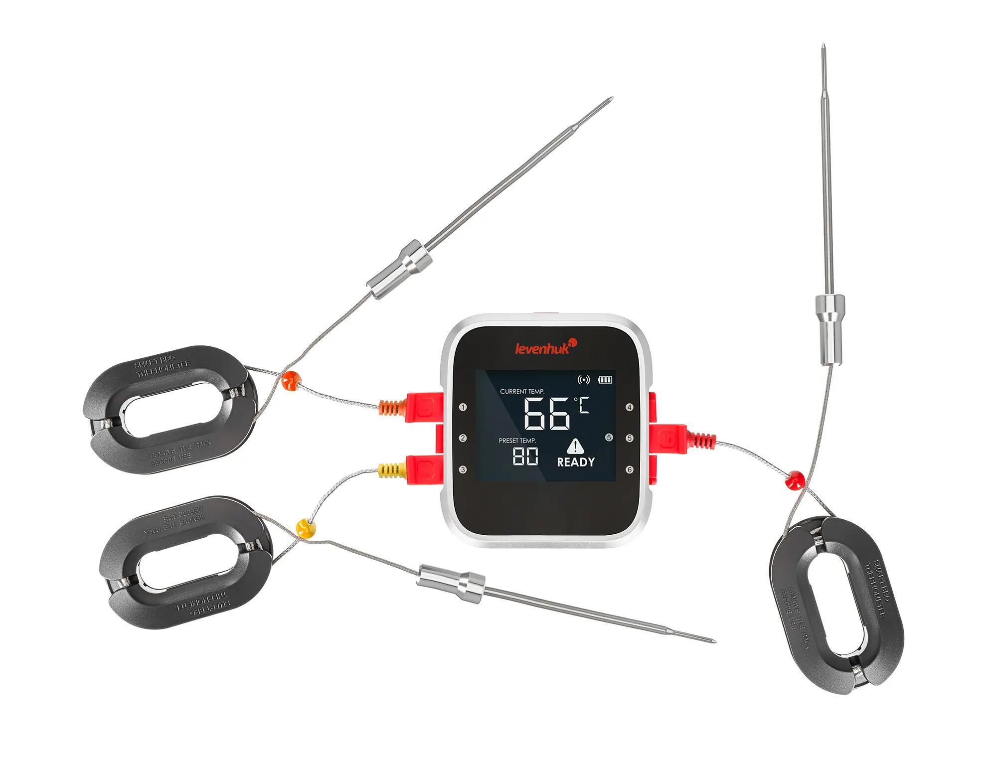 Termometro da cucina - Bluetooth - 3 sonde in acciaio - Wezzer Grill BT20 - Nero 3/6